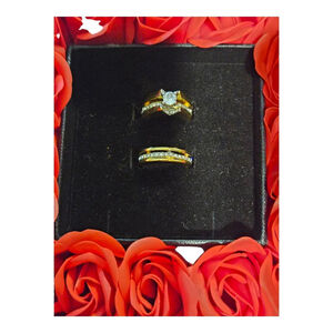 Women's Unbranded Gold Cubic Zirconia Ring Set, One Size